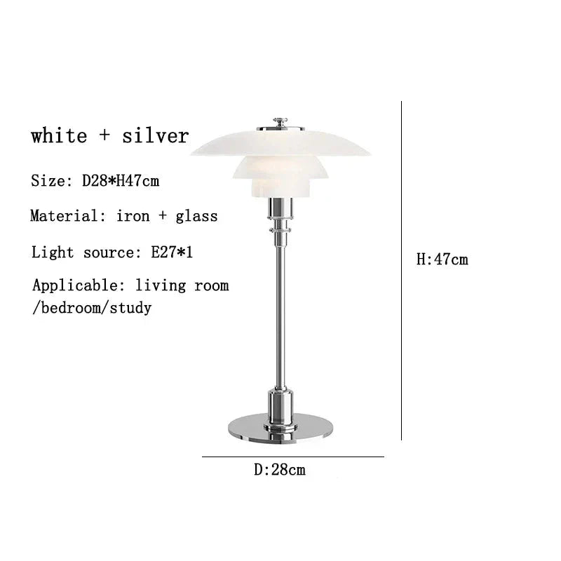 Lucia Table Lamp Art Deco Design Bold Geometric Patterns - 200000531:193Amber silver - Dia 28c;5:361386AU Plug;249:200006305Warm light - Amber Shade Silver Stem