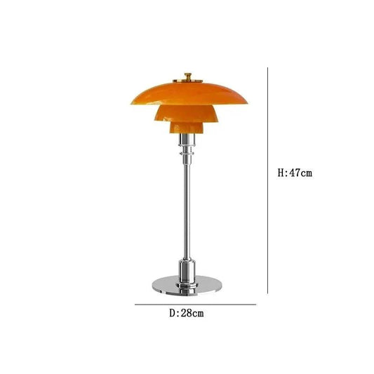 Lucia Table Lamp Art Deco Design Bold Geometric Patterns - 200000531:193Amber silver - Dia 28c;5:361386AU Plug;249:200006305Warm light - Amber Shade Silver Stem