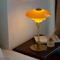 Lucia Table Lamp Art Deco Design Bold Geometric Patterns - 200000531:771Amber gold - Dia 28cm;5:361386AU Plug;249:200006305Warm light - Amber Shade Gold Stem
