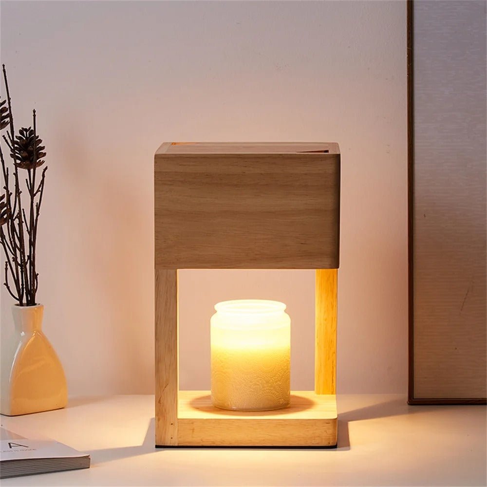 Iga Candle Warmer Lamp Table Lamp Candle Holder Warm Glow - Dark Brown