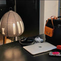 Hikari Wabi Paper Lamp Rice Paper Ambient Light Japanese - White & Black