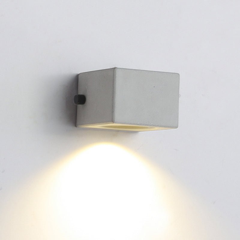 Alessia Cement LED Wall Lamp Outdoor Acrylic Durable - Medium 8cm x 26cm
