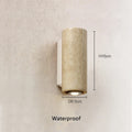 Tomoshibi Travertine Wall Lamp Japandi Inspired Warm Glow - Outdoor Circular