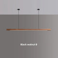 Catalina Pendant Light Pine And Black Walnut LED White Shade - Black Walnut B