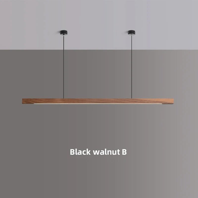 Catalina Pendant Light Pine And Black Walnut LED White Shade - Black Walnut B