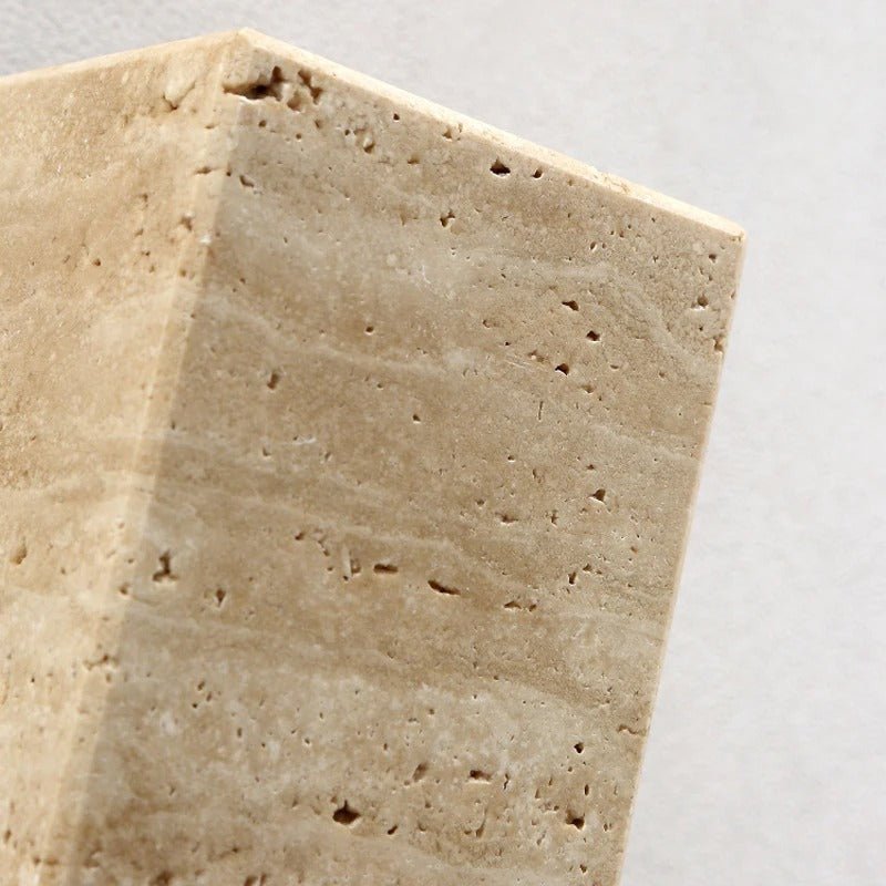 Tomoshibi Travertine Wall Lamp Japandi Inspired Warm Glow - Outdoor Square
