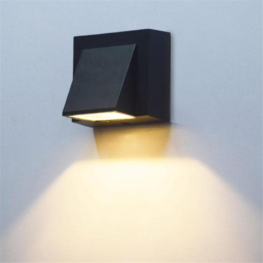 Fancy Modern LED Wall Lamp IP65 Waterproof Energy Efficient - Black