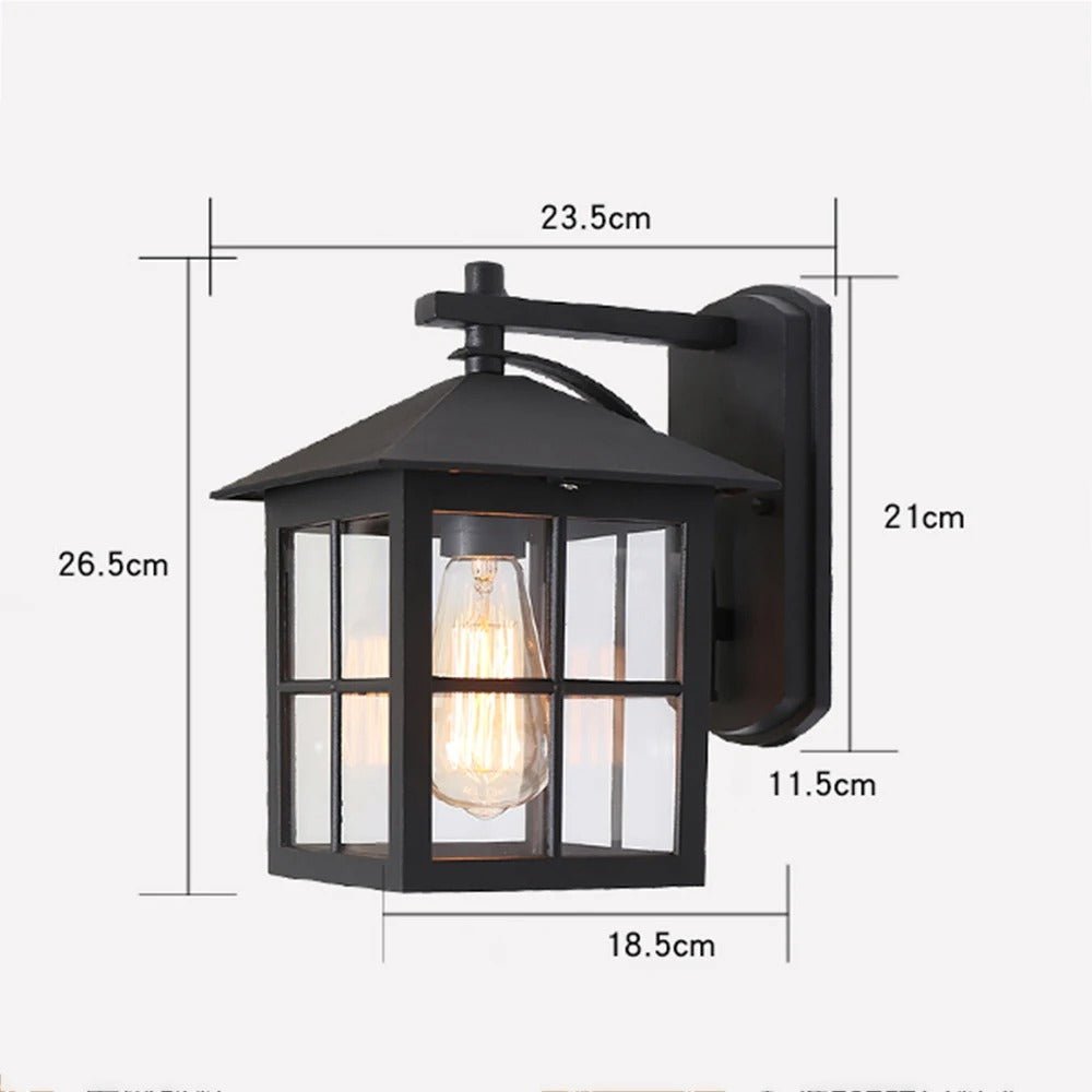 Miggy Outdoor Wall Lamp Aluminum Glass Black Bronze - Black bronze
