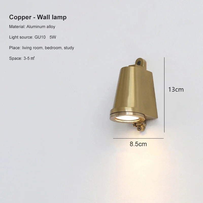 Elijah Outdoor LED Wall Lamp Modern Minimalist Style LED - Gold