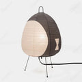 Hikari Wabi Paper Lamp Rice Paper Ambient Light Japanese - White & Black