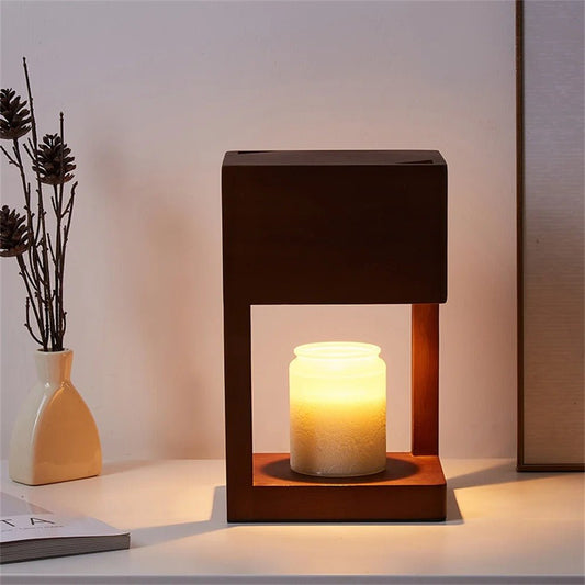 Iga Candle Warmer Lamp Table Lamp Candle Holder Warm Glow - Dark Brown