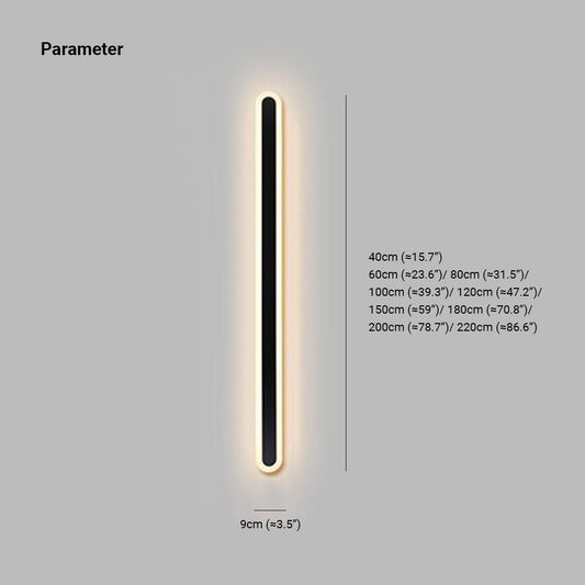 Lina Outdoor Wall Lamp Minimalist Metal Customizable - 40cm