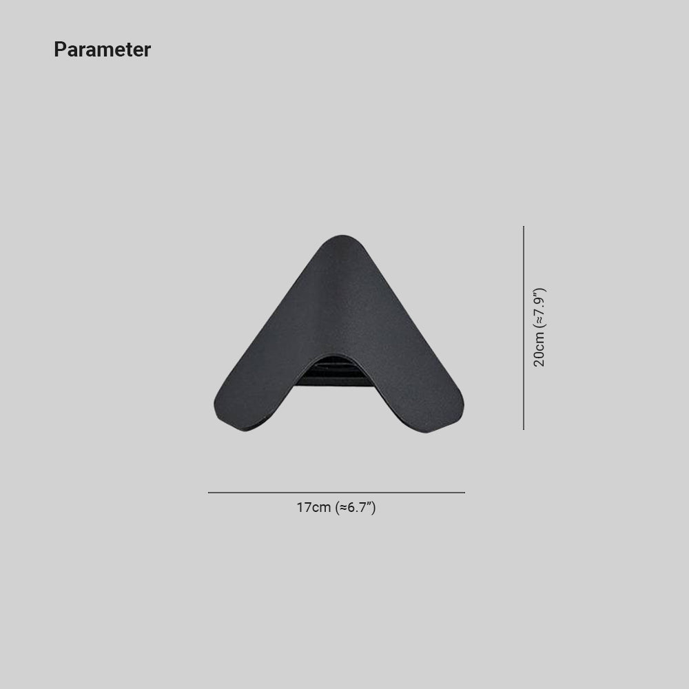 Elisa LED Outdoor Wall Lamp Matte Finish Triangular Design - White