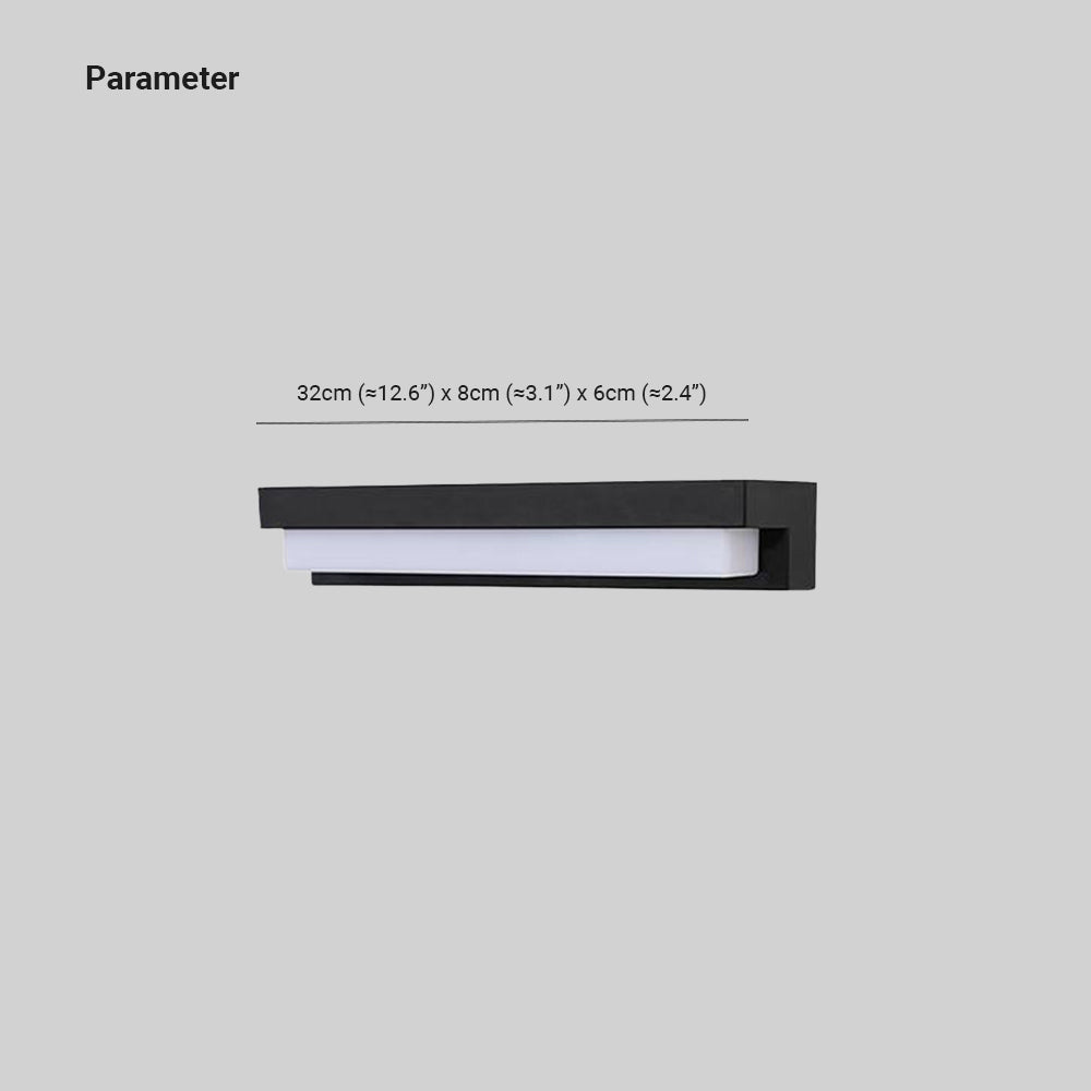 Mierna Solar LED Motion Sensor Wall Light Solar Powered - Black