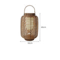 Sabrina Solar Garden Lamp Solar Powered Woven Rattan - 30cm x 48 cm
