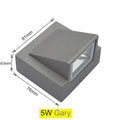 Fancy Modern LED Wall Lamp IP65 Waterproof Energy Efficient - Gray