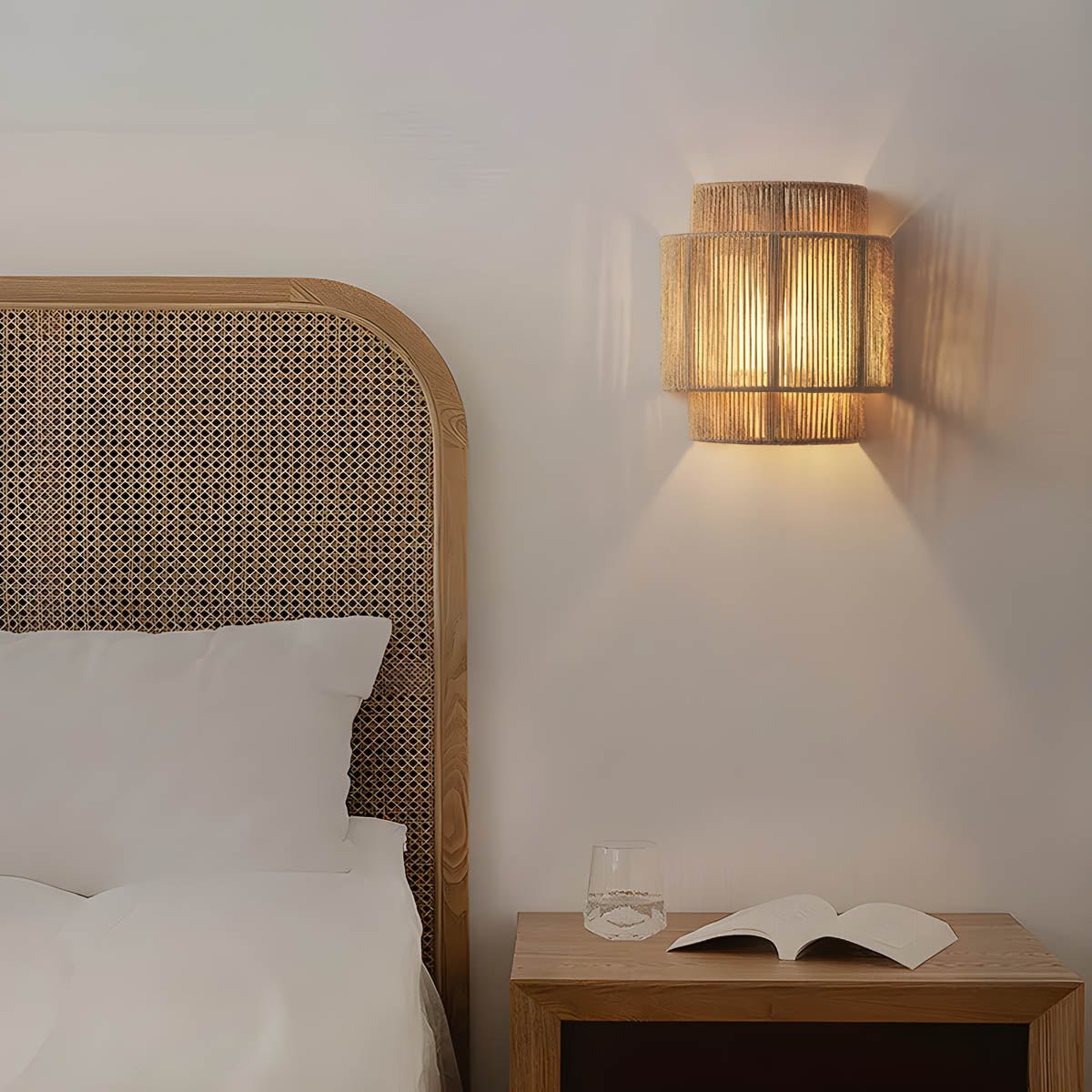 Sakura Wall Lamp Eco Friendly Materials Woven Rope Design - 200000795:29wall lamp;180:200002568Warm light - 
