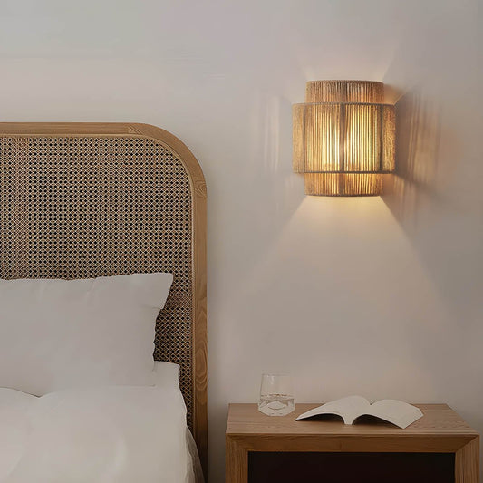 Sakura Wall Lamp Eco Friendly Materials Woven Rope Design - 200000795:29wall lamp;180:200002568Warm light - 