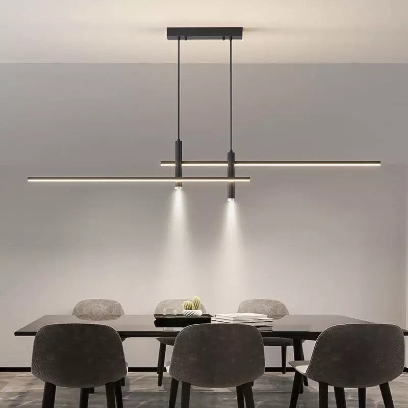 Optima Hanging Light Iron And Acrylic 90 260V Two LED Shades - 100cm