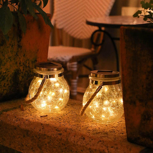 Alampadario Light Solar Premium Glass Ice Cracked Patterns - 