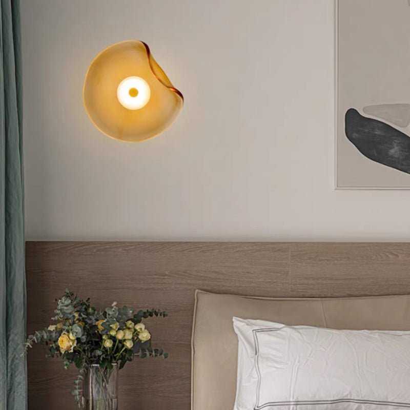 Brise Wall Light Amber Smoked Glass Shade American Inspired - Amber