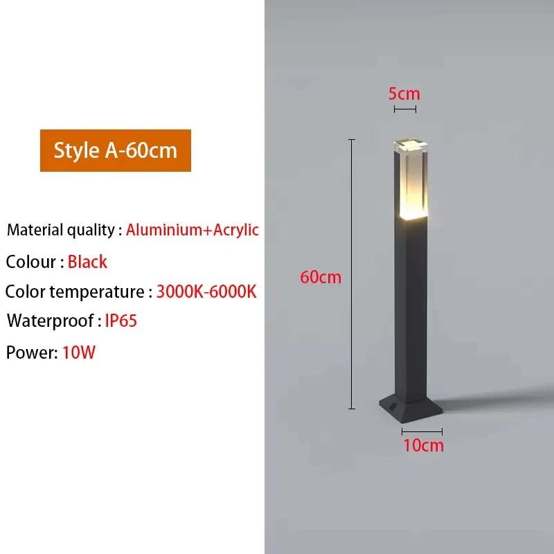 Mara LED Lawn Light 10W IP65 Waterproof Aluminum Body - Style A - 60cm