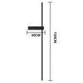 Aida LED Wall Lamp Outdoor Light IP65 Waterproof Aluminum - Black 150CM