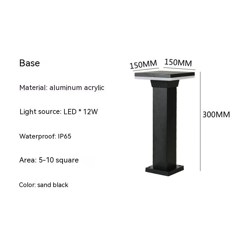 Indie LED Lawn Lamp IP65 Waterproof 30cm and 60cm Sizes - 60cm cylinder