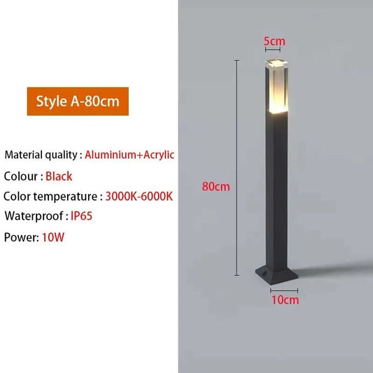 Mara LED Lawn Light 10W IP65 Waterproof Aluminum Body - Style A - 80cm
