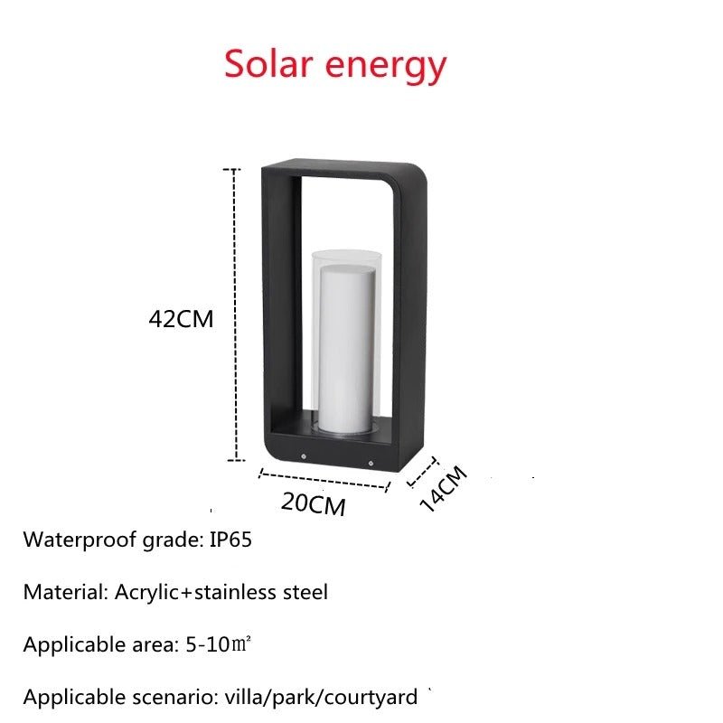 Reyna LED Outdoor Light IP65 Waterproof Stainless Steel - Solar energy 42CM