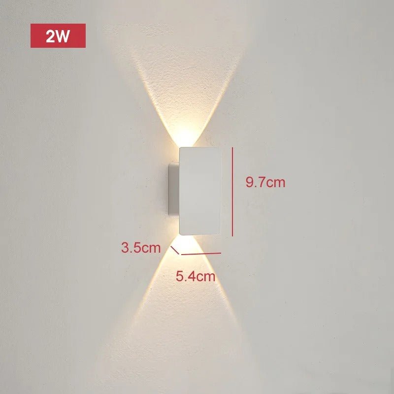 Alejandra Outdoor Wall Light IP65 18W LED Nordic Design - 9.7cm white body - 2w