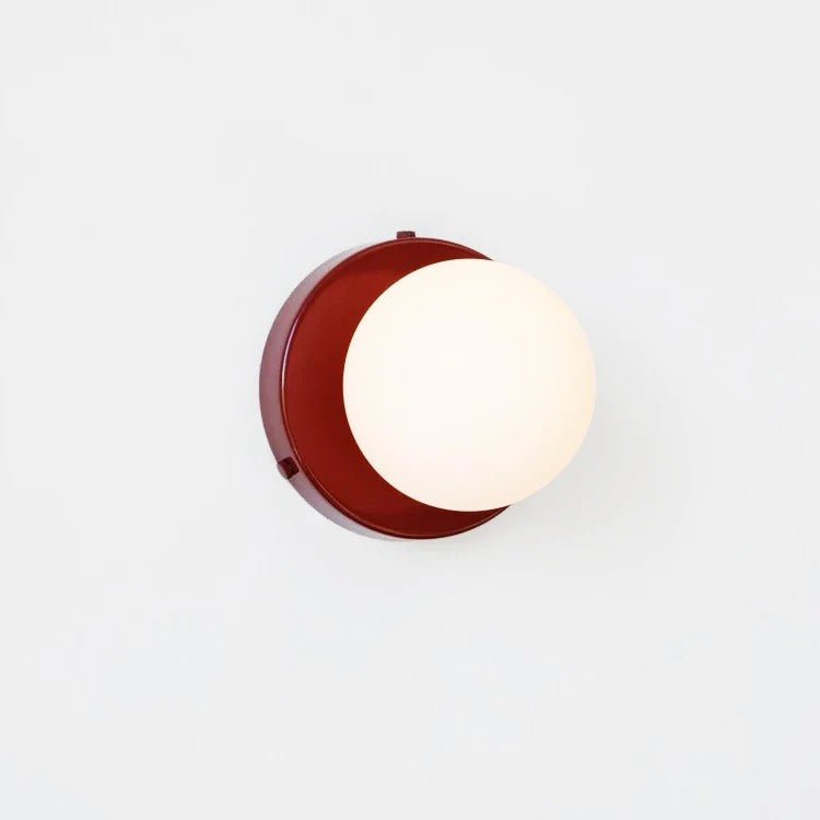 Nalani Wall Lamp Frosted Glass Plug In Design LED Bulb - No Plug - Red