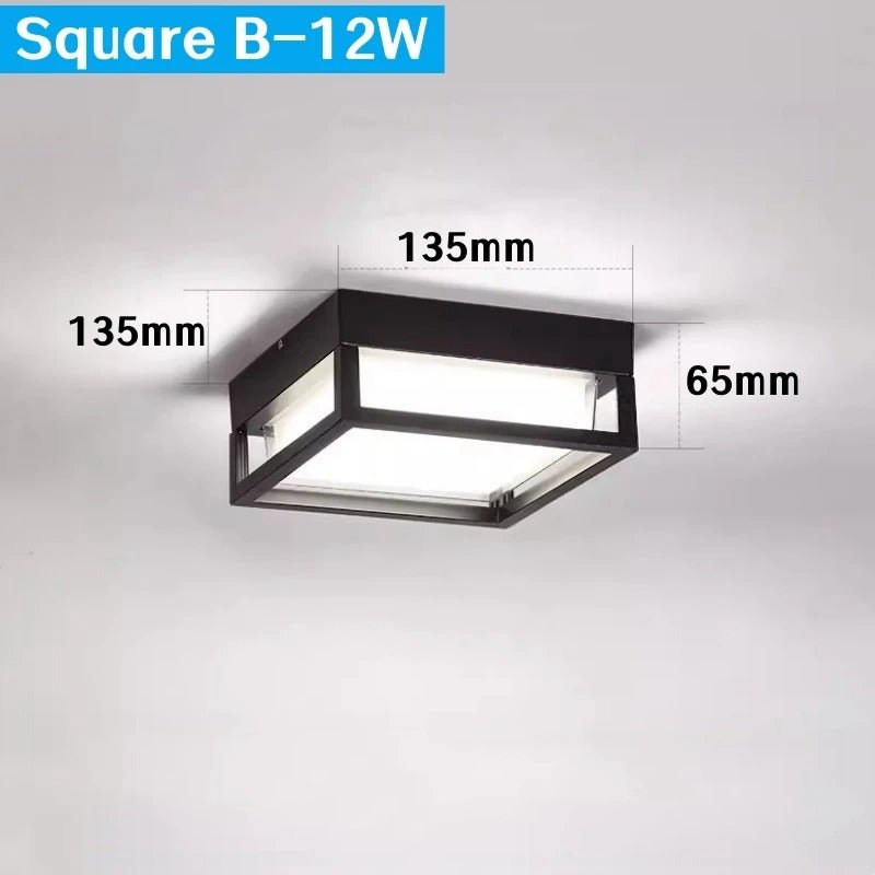 Alaya LED Outdoor Ceiling Light IP65 Waterproof Aluminum - Square B 12W