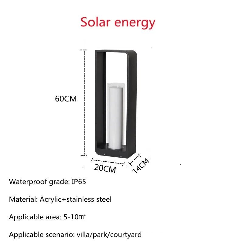 Reyna LED Outdoor Light IP65 Waterproof Stainless Steel - Solar energy 60CM