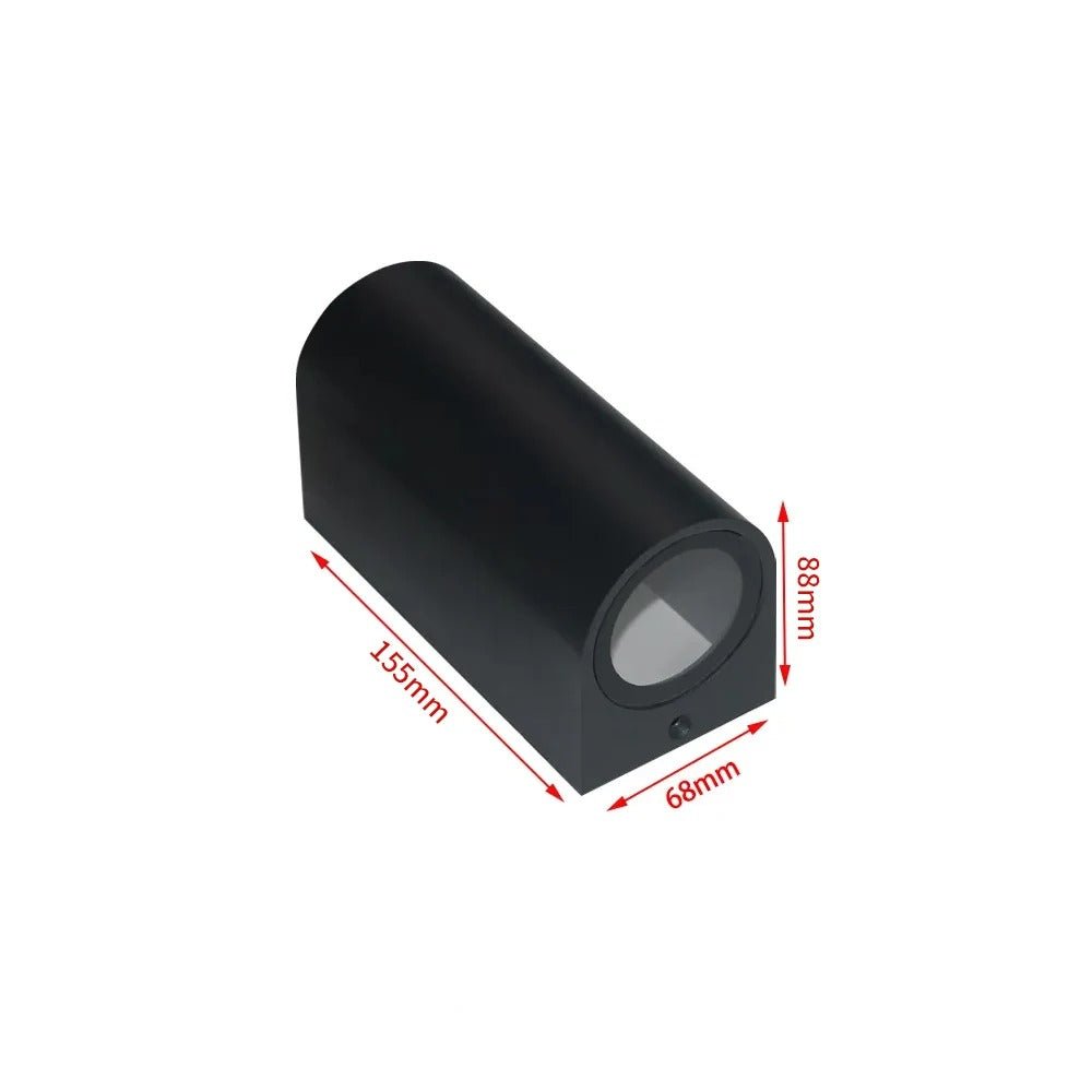 Ahana LED Wall Lamp Indoor And Outdoor Ready Up And Down - Black Round B