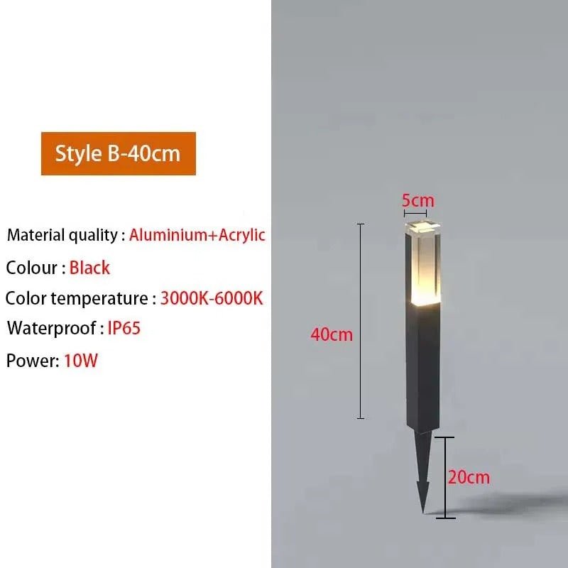Mara LED Lawn Light 10W IP65 Waterproof Aluminum Body - Style B - 40cm