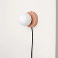 Nalani Wall Lamp Frosted Glass Plug In Design LED Bulb - With Plug - Pink