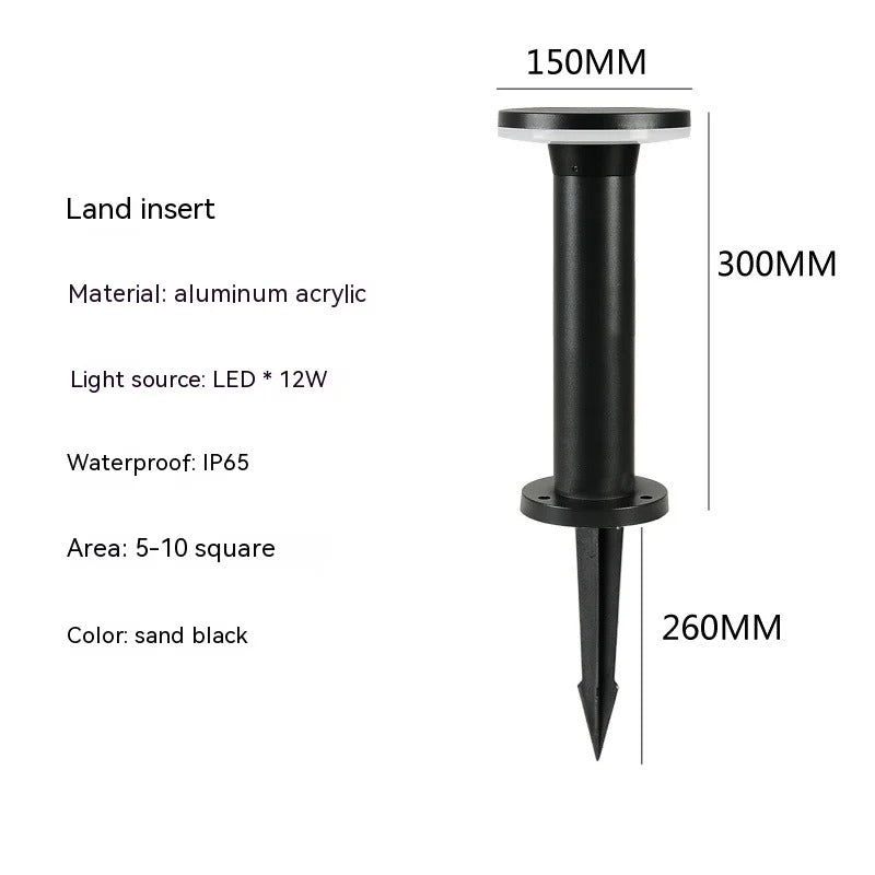 Indie LED Lawn Lamp IP65 Waterproof 30cm and 60cm Sizes - 60CM square insert