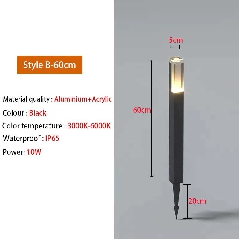Mara LED Lawn Light 10W IP65 Waterproof Aluminum Body - Style B - 60cm