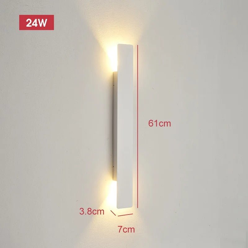 Alejandra Outdoor Wall Light IP65 18W LED Nordic Design - 61cm white body - 24w