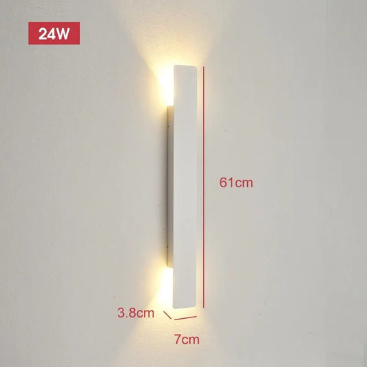 Alejandra Outdoor Wall Light IP65 18W LED Nordic Design - 61cm white body - 24w