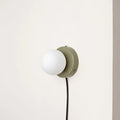 Nalani Wall Lamp Frosted Glass Plug In Design LED Bulb - With Plug - Green