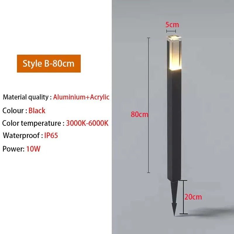 Mara LED Lawn Light 10W IP65 Waterproof Aluminum Body - Style B - 80cm
