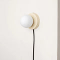 Nalani Wall Lamp Frosted Glass Plug In Design LED Bulb - With Plug - White