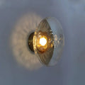 Taytum Wall Lamp Nordic Design Clear Glass Metal Body - A - Smoke grey glass - Gold base