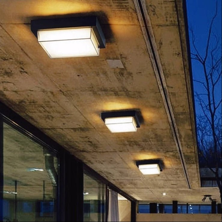 Alaya LED Outdoor Ceiling Light IP65 Waterproof Aluminum - Round Small