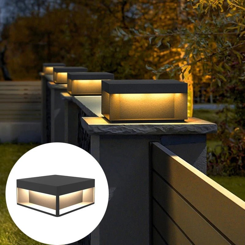 Abbie Solar Pillar Light Stainless Steel IP65 Waterproof - 200mm