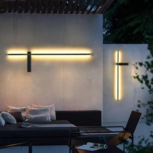 Aida LED Wall Lamp Outdoor Light IP65 Waterproof Aluminum - Black 60CM