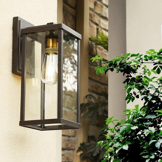 Paityn Outdoor Wall Lamp Waterproof Construction Glass Shade - 004 - a