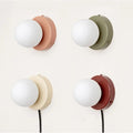 Nalani Wall Lamp Frosted Glass Plug In Design LED Bulb - No Plug - Green